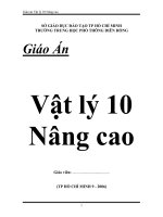giáo án vật lý lớp 10 nâng cao