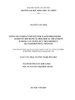 study on compact device for waste processing based on mechanical biological treatment in dong van town, duy tien district, ha nam province, vietnam
