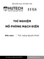 giáo trình thí nghiệm mô phỏng mạch điện