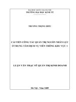 cải tiến công tác quản trị nguồn nhân lực ở trung tâm dịch vụ viễn thông khu vực 1