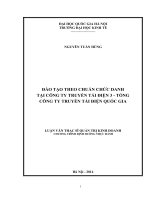 đào tạo theo chuẩn chức danh tại công ty truyền tải điện 3 - tổng công ty truyền tải điện quốc gia