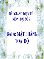 bài giảng đại số 7 chương 2 bài 6 mặt phẳng toạ độ