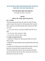 đề thi và đáp án môn chuyên ngành công thương thi công chức tỉnh thừa thiên huế 2013