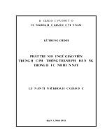 Phát triển đội ngũ giáo viên trung học phổ thông thành phố đà nẵng trong bối cảnh hiện nay
