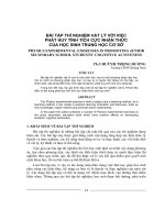 bài tập thí nghiệm vật lý với việc phát huy tính tích cực nhận thức của học sinh trung học cơ sở