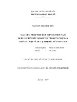 các giải pháp thu hút khách việt nam đi du lịch nước ngoài tại công ty cổ phần thương mại và du lịch quốc tế vinatour