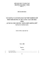 xây dựng và sử dụng bài tập thí nghiệm góp phần bồi dưỡng tư duy sáng tạo cho học sinh_luận văn thạc sĩ giáo dục