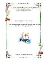 Một số giải pháp giúp học sinh lớp 1 nắm bắt được âm trong      tiếng việt 1 – Công nghệ giáo dục