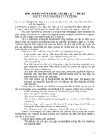 BÀI GIẢNG KHẢO SÁT ĐỊA KỸ THUẬT