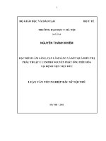 Đặc điểm lâm sàng, cận lâm sàng và kết quả điều trị phẫu thuật u lympho nguyên phát ống tiêu hóa tại bệnh viện Việt Đức