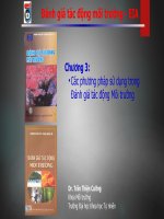 Chapter 3 các phương pháp đánh giá tác động môi trường