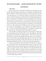 báo cáo thực tập tốt nghiệp nhà máy chế biến tinh bột sắn - yên thành