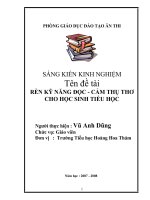 rèn kĩ năng đọc và cảm thụ thơ cho học sinh tiểu học