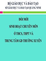 Bài giảng tập huấn đổi mới sinh hoạt chuyên môn THCS 1