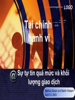 Bài thuyết trình tài chính hành vi