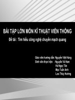 đề tài nghiên cứu công nghệ chuyển mạch quang
