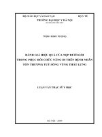 Đánh giá hiệu quả của nẹp dưới gối trong phục hồi chức năng đi trên bệnh nhân tổn thương tuỷ sống vùng thắt lưng (FULL TEXT)