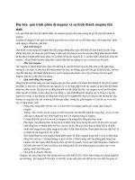 Địa hóa  quá trình phân dị magma và sự hình thành magma thứ sinh