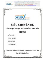 siêu chuyên đề dấu hiệu nhận biết phép chia hết