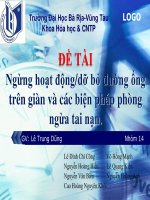 Ngừng hoạt độngdỡ bỏ đường ống trên giàn và các biện pháp phòng ngừa tai nạn