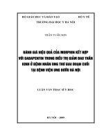 đánh giá hiệu quả của morphin kết hợp với gabapentin trong điều trị giảm đau thần kinh ở bệnh nhân ung thư giai đoạn cuối  tại bệnh viện ung bướu hà nội