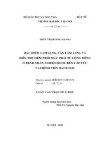 đặc điểm lâm sàng, cận lâm sàng và  điều trị viêm phổi mắc phải từ cộng đồng  ở bệnh nhân nghiện rượu đến cấp cứu  tại bệnh viện bạch mai
