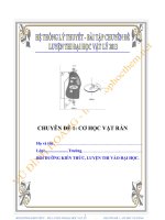 chuyên đề 1 - cơ học vật rắn - đề dùng cho giảng dạy