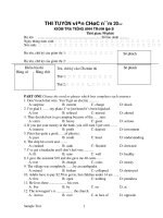 đề thi chính thức anh văn thi công chức 2015 có đáp án