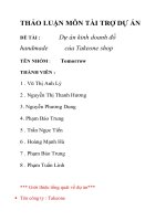 dự án kinh doanh đồ handmade của takeone shop