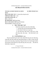 kế hoạch bài giảng sự hình thành ngà răng