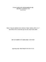 thực trạng bệnh sâu răng ở học sinh lớp 6 và 7 trường ptcs thanh quan hà nội năm 2009