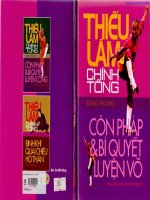 thiếu lâm chính tông phương pháp & bí quyết luyện võ