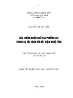 đặc trưng ngôn ngữ hát phường vải trong sự đối sánh với hát dặm nghệ tĩnh_luận văn thạc sĩ ngữ văn