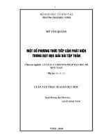 một số phương thức tiếp cận phát hiện trong dạy học giải bài tập toán_luận văn thạc sĩ giáo dục