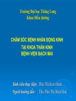 chăm sóc bệnh nhân động kinh tại khoa thần kinh - bệnh viện bạch mai