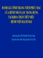 đánh giá tình trạng viêm phúc mạc ở bệnh nhân lọc màng bụng liên tục ngoại trú tại khoa thận tiết niệu bệnh viện bạch mai