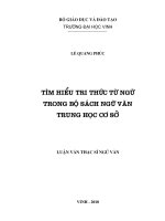 tìm hiểu tri thức từ ngữ trong bộ sách ngữ văn trung học cơ sở dấu ấn của thời đại cái tôi trong thơ nguyễn bính_luận văn thạc sĩ ngữ văn