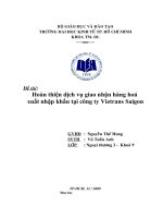 hoàn thiện dịch vụ giao nhận hàng hoá xuất nhập khẩu tại công ty vietrans saigon