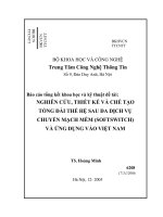 Nghiên cứu, thiết kế và chế tạo tổng đài thế hệ đa sau dịch vụ chuyển mạch mềm (Softswitch) và ứng dụng vào Việt Nam