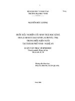 ĐỀ TÀI: Bước đầu nghiên cứu sinh thái học kì đà hoa (varanus salvatorlaurenti, 1976) trong điều kiện nuôi tạ