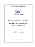 Xây dựng hệ thống WebQuest cho chương trình dạy họcTin học phổ thông