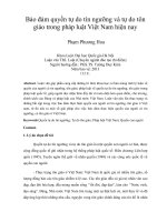 bảo đảm quyền tự do tín ngưỡng và tự do tôn giáo trong pháp luật việt nam hiện nay