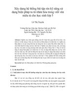 xây dựng hệ thống bài tập rèn kỹ năng sử dụng biện pháp tu từ nhân hóa trong viết văn miêu tả cho học sinh lớp 5
