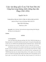 cuộc vận động quốc tế của việt nam dân chủ cộng hòa trong kháng chiến chống thực dân pháp (1945-1954)