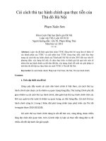 cải cách thủ tục hành chính qua thực tiễn của thủ đô hà nội