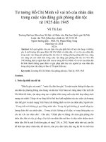 tư tưởng hồ chí minh về vai trò của nhân dân trong cuộc vận động giải phóng dân tộc từ 1925 đến 1945