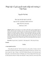 pháp luật về giải quyết tranh chấp môi trường ở việt nam
