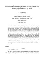 pháp luật về đánh giá tác động môi trường trong hoạt động đầu tư ở việt nam