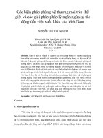 các biện pháp phòng vệ thương mại trên thế giới và các giải pháp pháp lý ngăn ngừa sự tác động đến việc xuất khẩu của việt nam