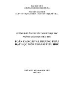 toán cao cấp và phương pháp dạy học môn toán ở tiểu học